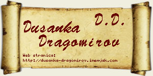 Dušanka Dragomirov vizit kartica